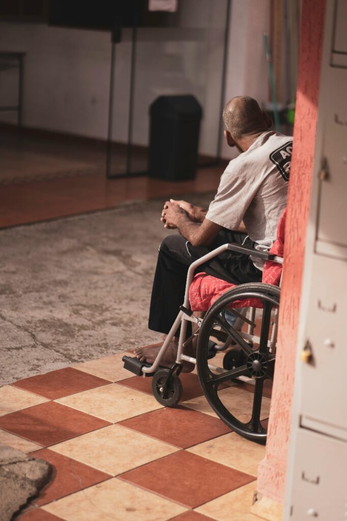 Man in wheelchair